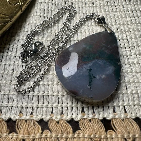 Purple Ocean Jasper Pendant Necklace - Picture 8 of 8